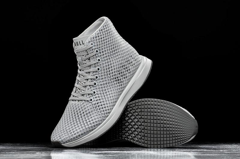 Men's Nobull High-Top Arctic Mesh Running Shoes Grey | SG D2039F